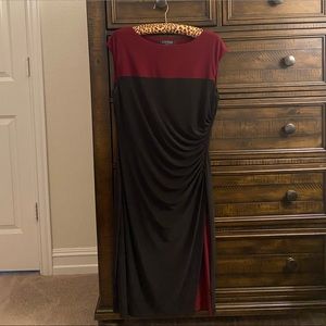 Ralph Lauren Black and Burgundy Dress